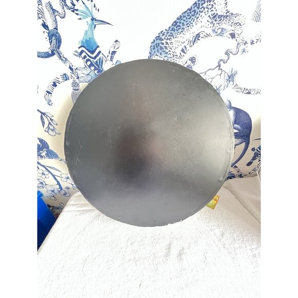 Round Mother Of Pearl Tray White Capiz Shell 16" D Ivory White Elegant Beautiful - Picture 7 of 11